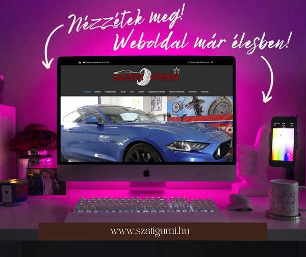Szati-Gumiszerviz weboldal projekt
